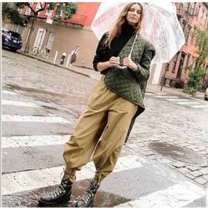 LEATHER HIKER BOOT BY J CREW ALL BLACK SIZE 9 WOMANS NEW !